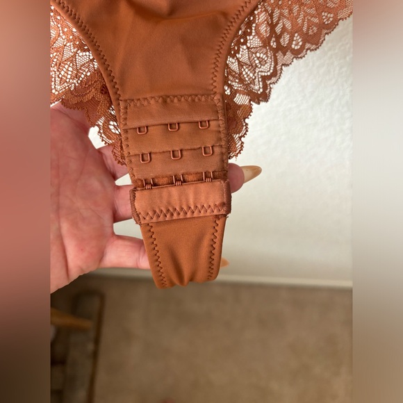 Lace Trim Thong Bodysuit NWOT - Picture 4 of 4